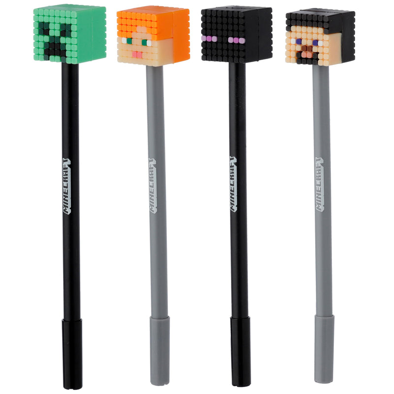 Puckator Minecraft Fine Tip Pen - Cute Cool Aesthetic Non Smudge Pens for School Office Writing Drawing Journaling - Collage Essentials Pens - Pack of 1 Pen