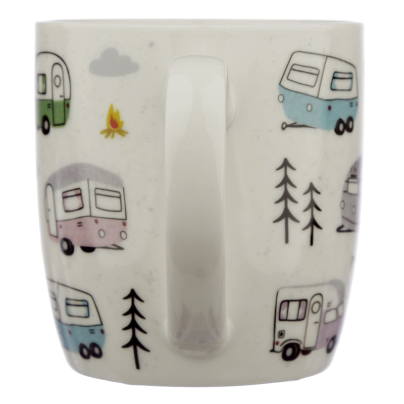Puckator Wildwood Caravan Porcelain Tea Coffee Mug - Funny Home Accessories - Cute Gifts for Girlfriend - Large Mugs for Men Women Hot Drinks - Cute Cups Presents - Secret Santa Gift - Cup Set