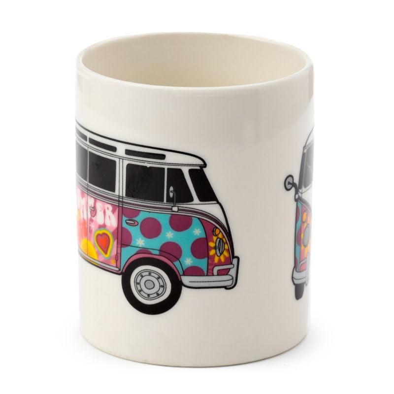 Puckator Volkswagen VW T1 Camper Bus Summer Love Porcelain Tea Coffee Mug - Funny Home Accessories - Cute Gifts for Girlfriend - Large Mugs for Men Women Hot Drinks - Cups Presents Secret Santa Gift
