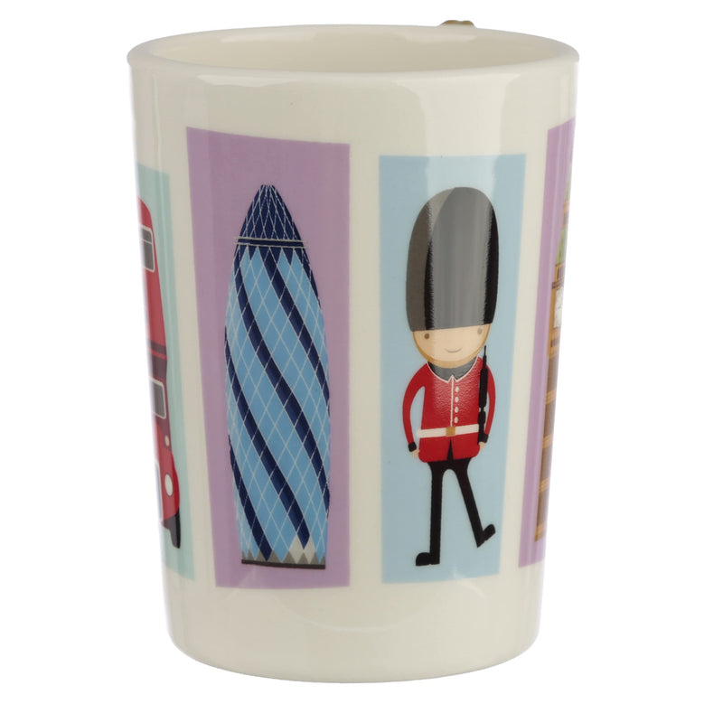 Puckator London Souvenir Queen Ceramic Shaped Handle Tea Coffee Mug - Funny Home Accessories - Cute Gifts for Girlfriend - Large Mugs for Men Women Hot Drinks - Cups Presents - Secret Santa Gift