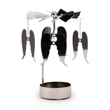 Puckator Angel Wings Rotating Carousel Spinning Tea Light Candle Holder - Living Room Accessories - Angel Themed - Home Decoration - Ornaments - Candle Holder - Table Centrepiece Decoration