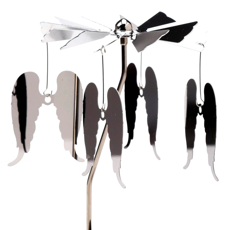 Puckator Angel Wings Rotating Carousel Spinning Tea Light Candle Holder - Living Room Accessories - Angel Themed - Home Decoration - Ornaments - Candle Holder - Table Centrepiece Decoration