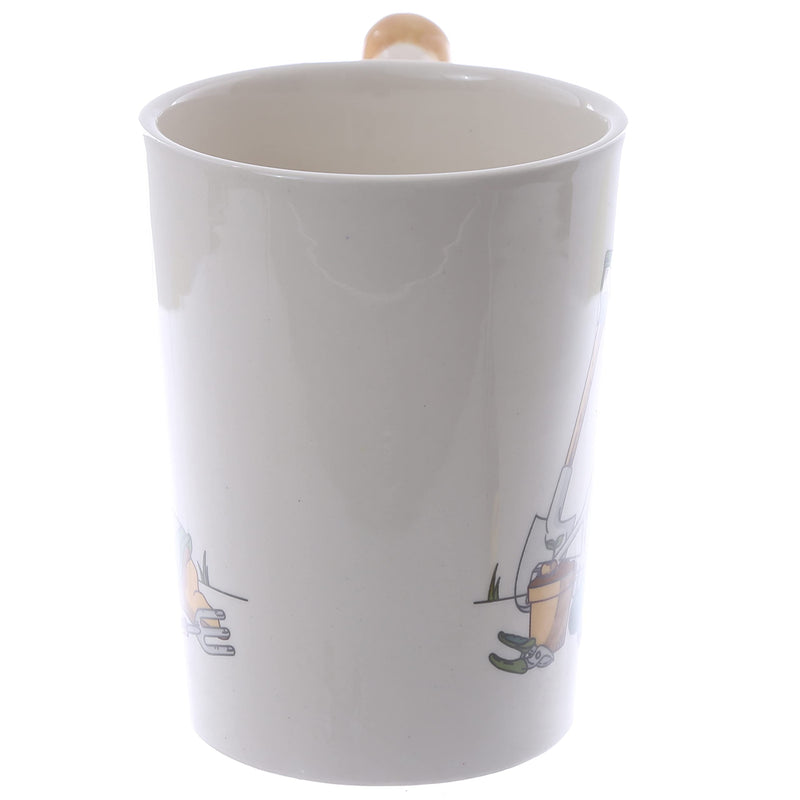 Puckator Garden Trowel Ceramic Shaped Handle Tea Coffee Mug - Funny Home Accessories For Girlfriend - Large Mugs for Men Women Hot Drinks - Cute Cups Presents - Secret Santa Gift Cup Set