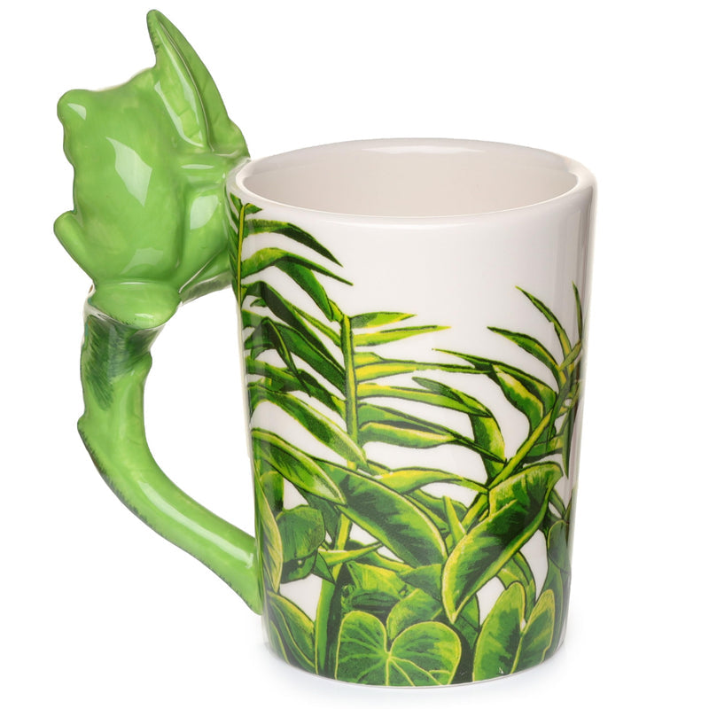 Puckator Tree Frog with Foliage Decal Ceramic Shaped Handle Tea Coffee Mug - Funny Home Accessories - Cute Gifts for Girlfriend - Large Mugs for Men Women Hot Drinks - Cups Presents Secret Santa Gift