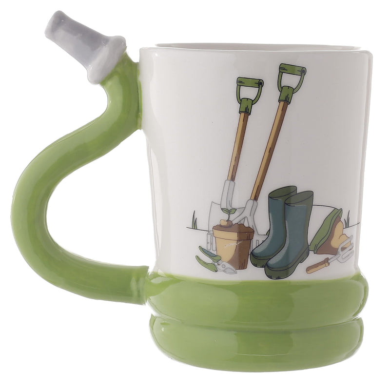 Puckator Garden Hose Ceramic Shaped Handle Tea Coffee Mug - Funny Home Accessories - Cute Gifts for Girlfriend - Large Mugs for Men Women Hot Drinks - Cute Cups Presents - Secret Santa Gift - Cup Set
