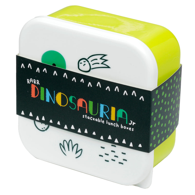 Puckator Dinosauria Jr Set of 3 Lunch Box Snack Storage S/M/L - Lunchbox with Multi Compartments - Small Food Containers - for Adults and Kids - Girls Boys Lunchbox - Food Prep with Lids