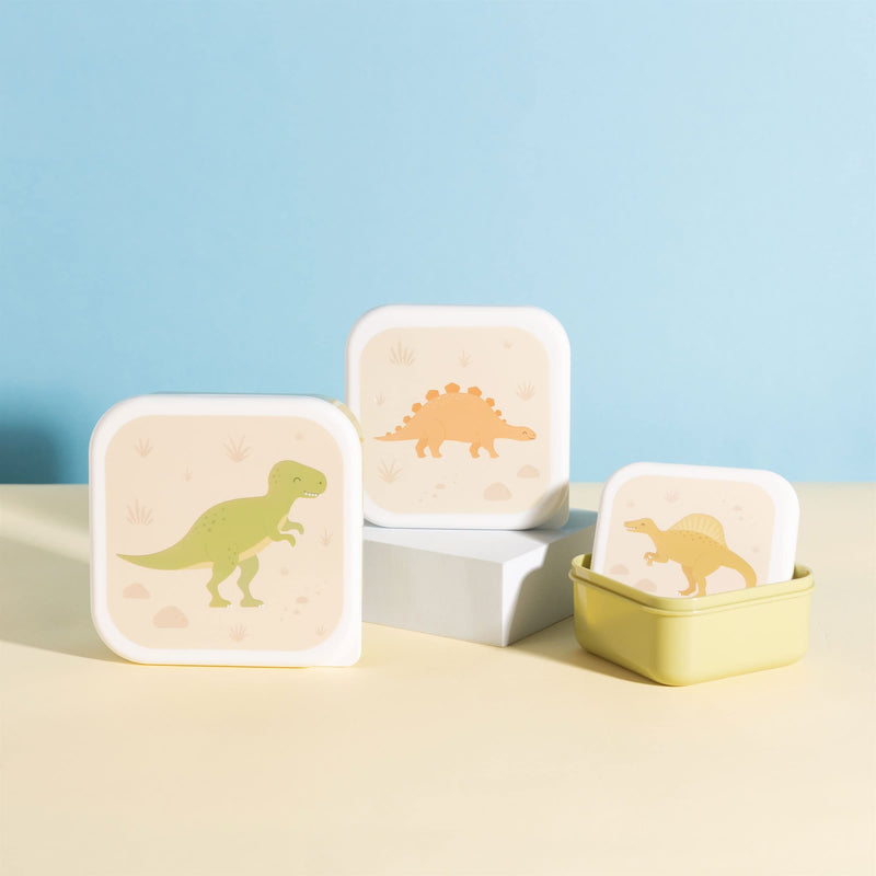 Sass & Belle Desert Dino Lunch Boxes - Set of 3