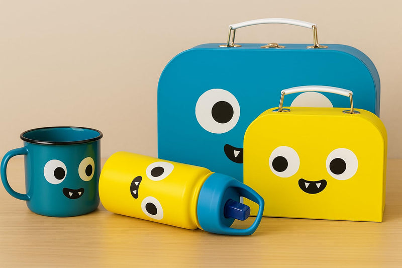 Sass & Belle Monster Enamel Mug – Fun 200ml Blue Metal Cup with Googly Eyes, Durable & Lightweight Enamelware, Perfect Camping Mug for Hot Drinks, Picnics, Packed Lunches & Gift-Giving