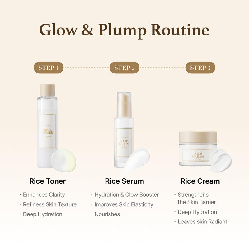 I'm from Rice Cream 1.69 Ounce, 41% Rice Bran Essence with Ceramide, Glowing Look, Improves Moisture Skin Barrier, Nourishes Deeply, Soothing to Even Out Skin Tone, Valentine's Gift