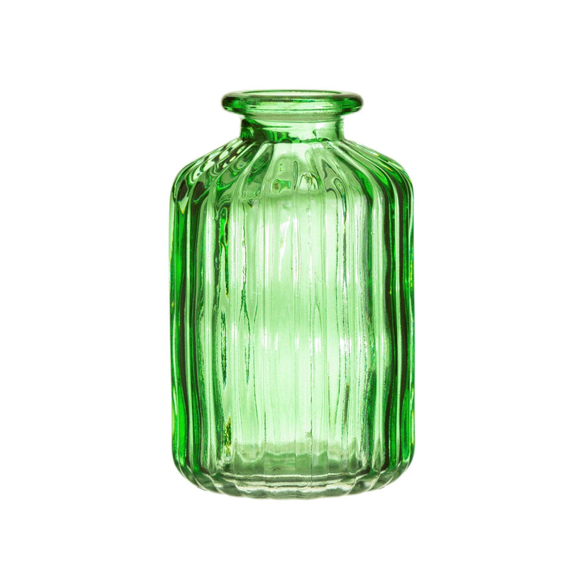 Sass & Belle Green Glass Bud Vases - Set Of 3 - Glass Vases for Table Decoration, Mini Flower Vase for Home, Table Decor, Sass and Belle Decorative Design, Green Vase