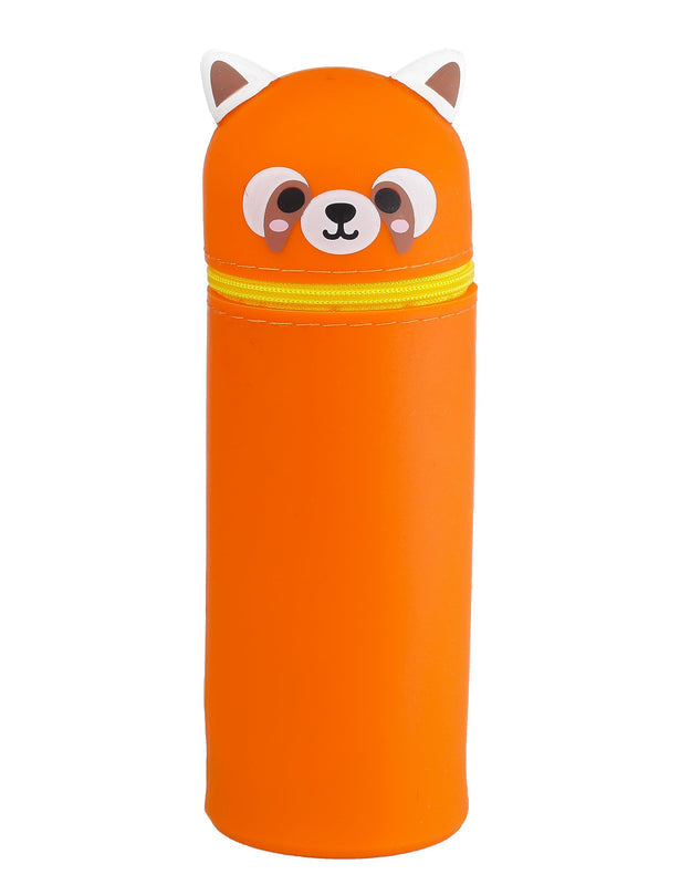 Puckator Adoramals Red Panda Silicone Upright Pencil Case School Equipment Stuff School Supplies for Girls and Boys University Stationery Kit Cute Storage Pouch Cool Pencil Case Teacher Supplies