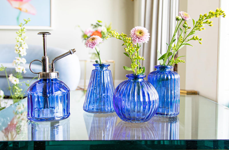 Sass & Belle Cobalt Blue Glass Bud Vases - Set of 3
