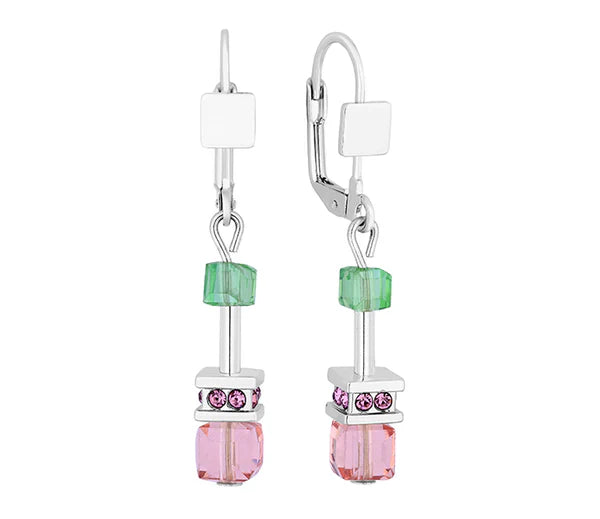 Diamond Style London - Cube Earrings in Pastel (Item code: Cubeearrpastel)