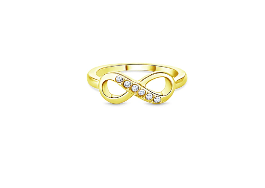 Diamond Style London - Infinity Gold Ring - Size K - (Item code: Infinityring-Small-Gold)