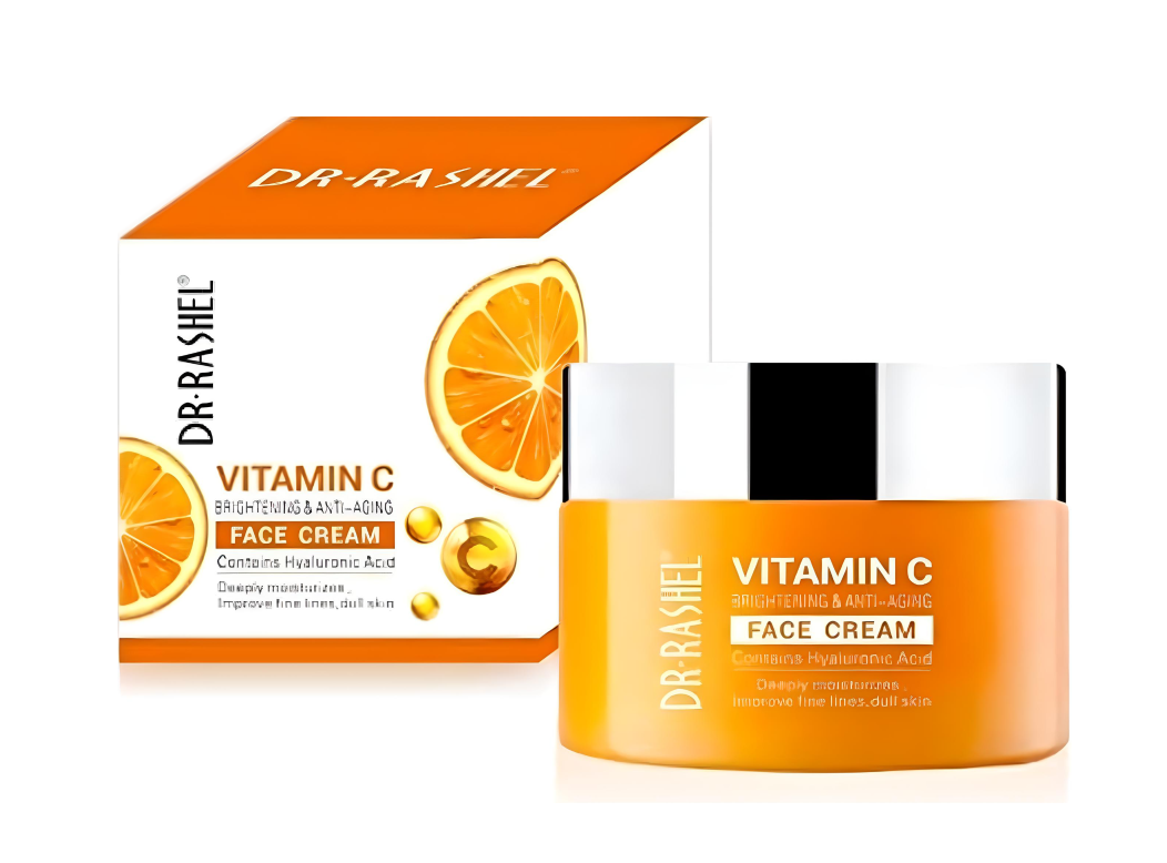 Dr Rashel Vitamin C Brightening & Anti Aging Face Cream with Hyaluronic Acid - 50g Tub