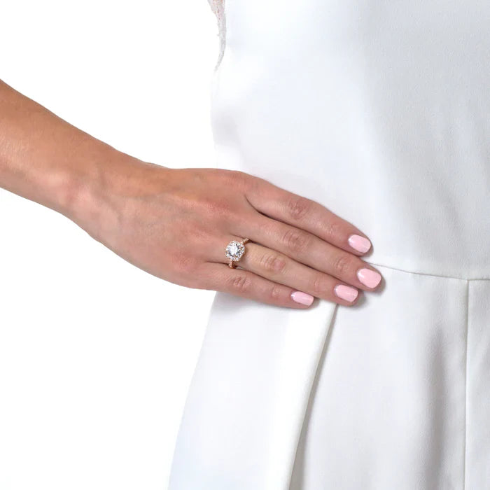 Diamond Style London Rings - Rose Gold Affinity Ring  - US 8 / UK Q