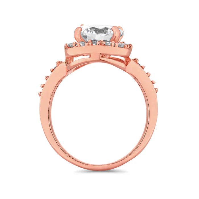 Diamond Style London Rings - Rose Gold Affinity Ring  - US 8 / UK Q