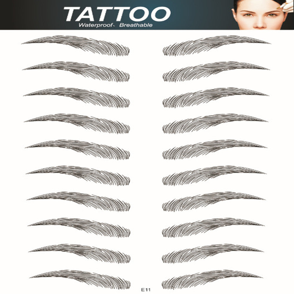 Glamza 4D Eyebrow Tattoos - 10 Pairs Per Sheet