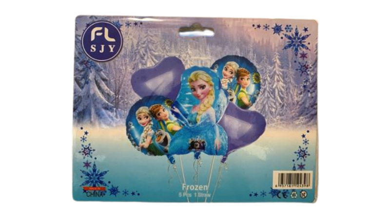 5 Piece Happy Birthday Cartoon Character Balloons – Large, Vibrant & Fun
