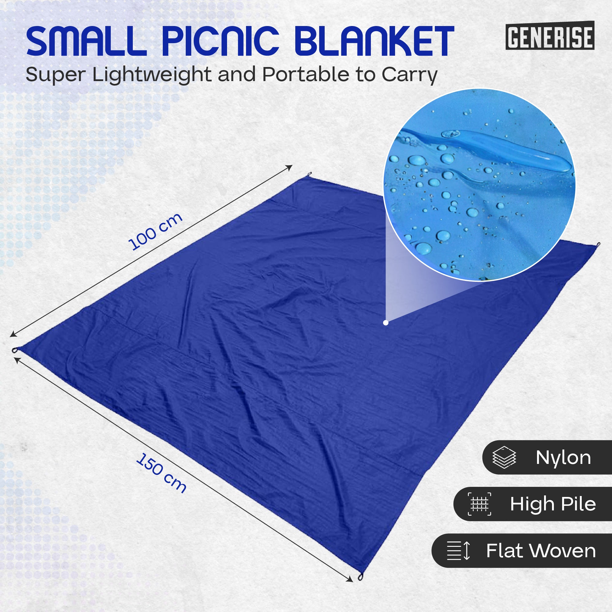Generise Pocket Size Picnic Blanket and Camping Blanket
