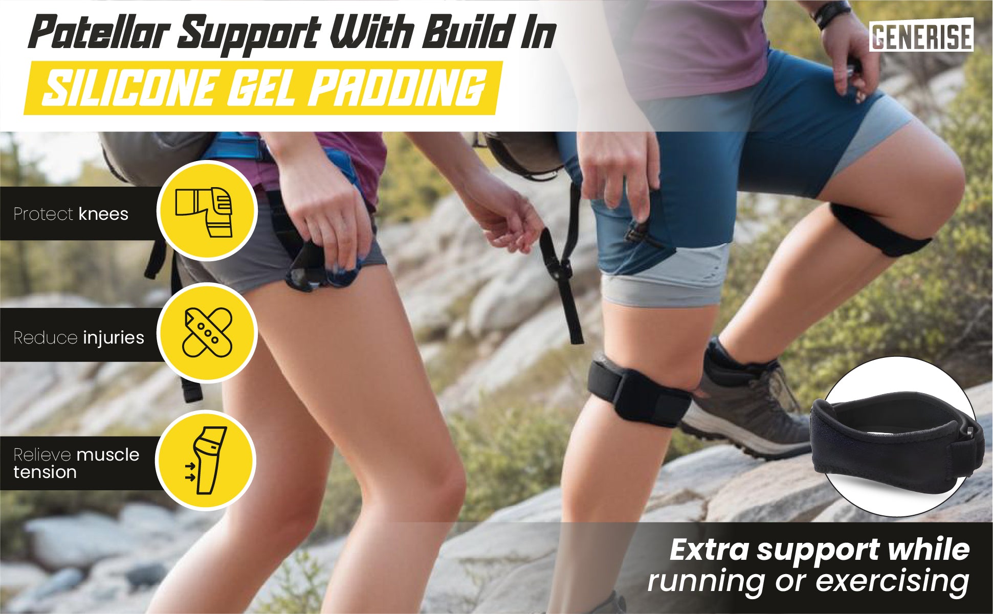 Patella Adjustable Velcro Knee Strap