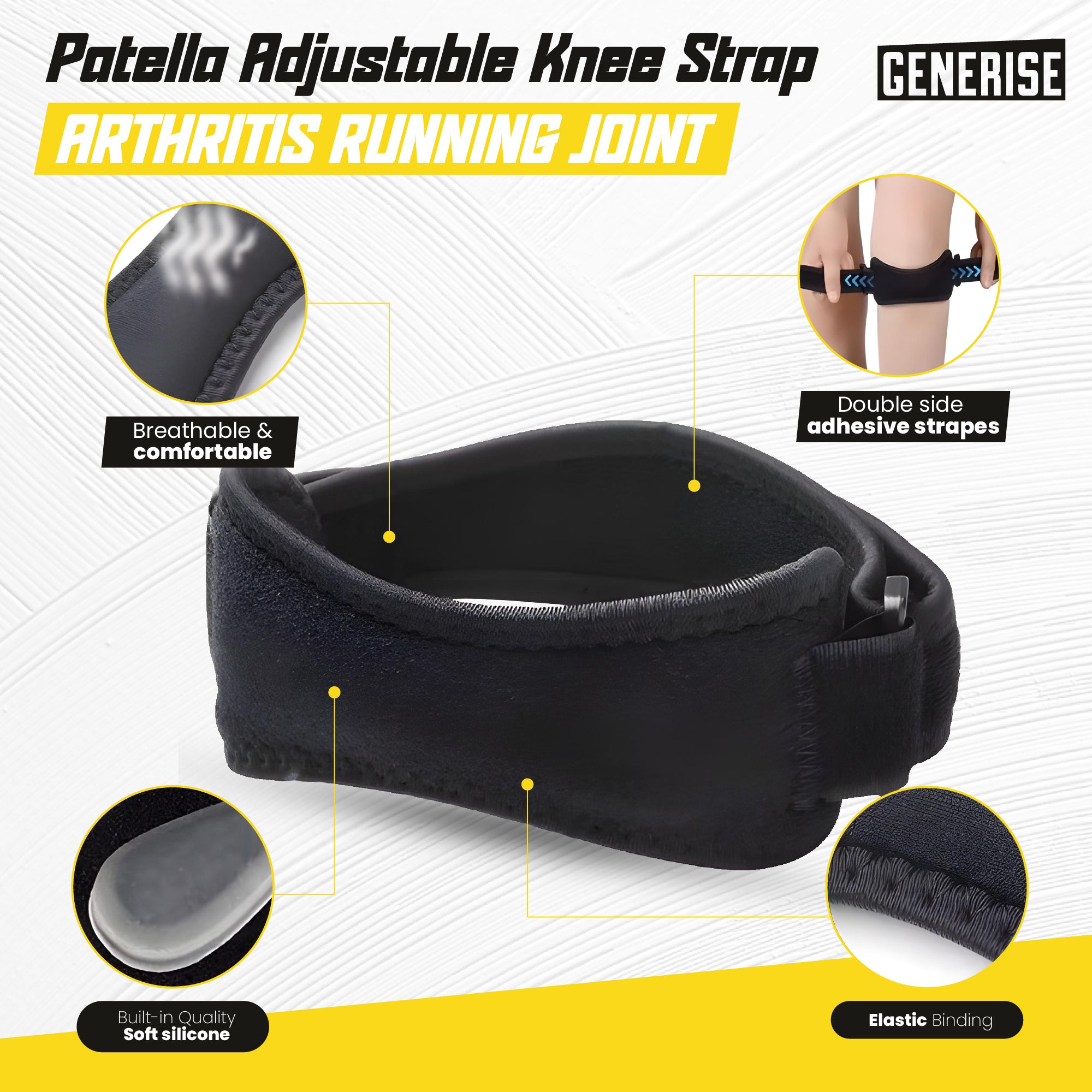 Patella Adjustable Velcro Knee Strap