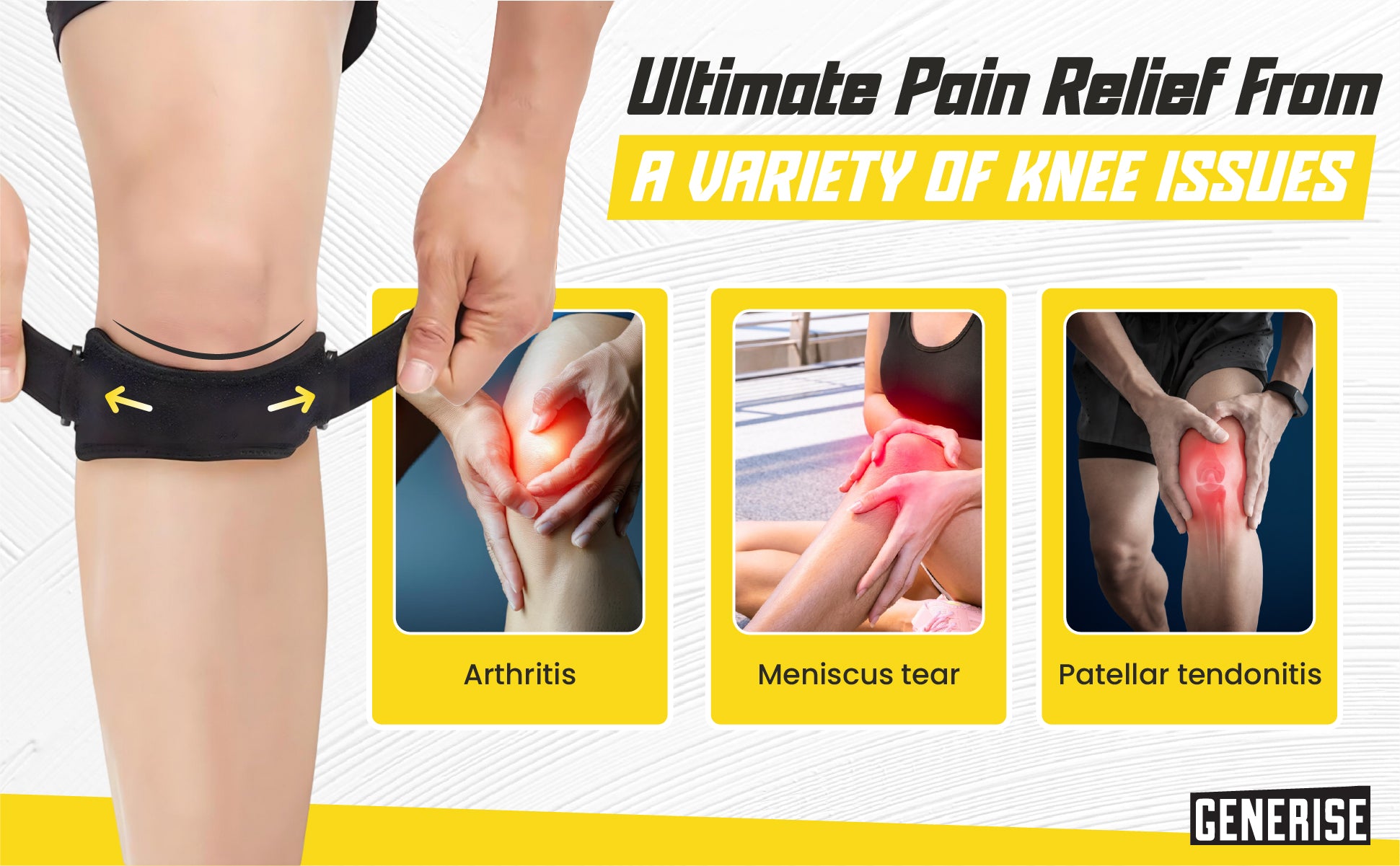 Patella Adjustable Velcro Knee Strap