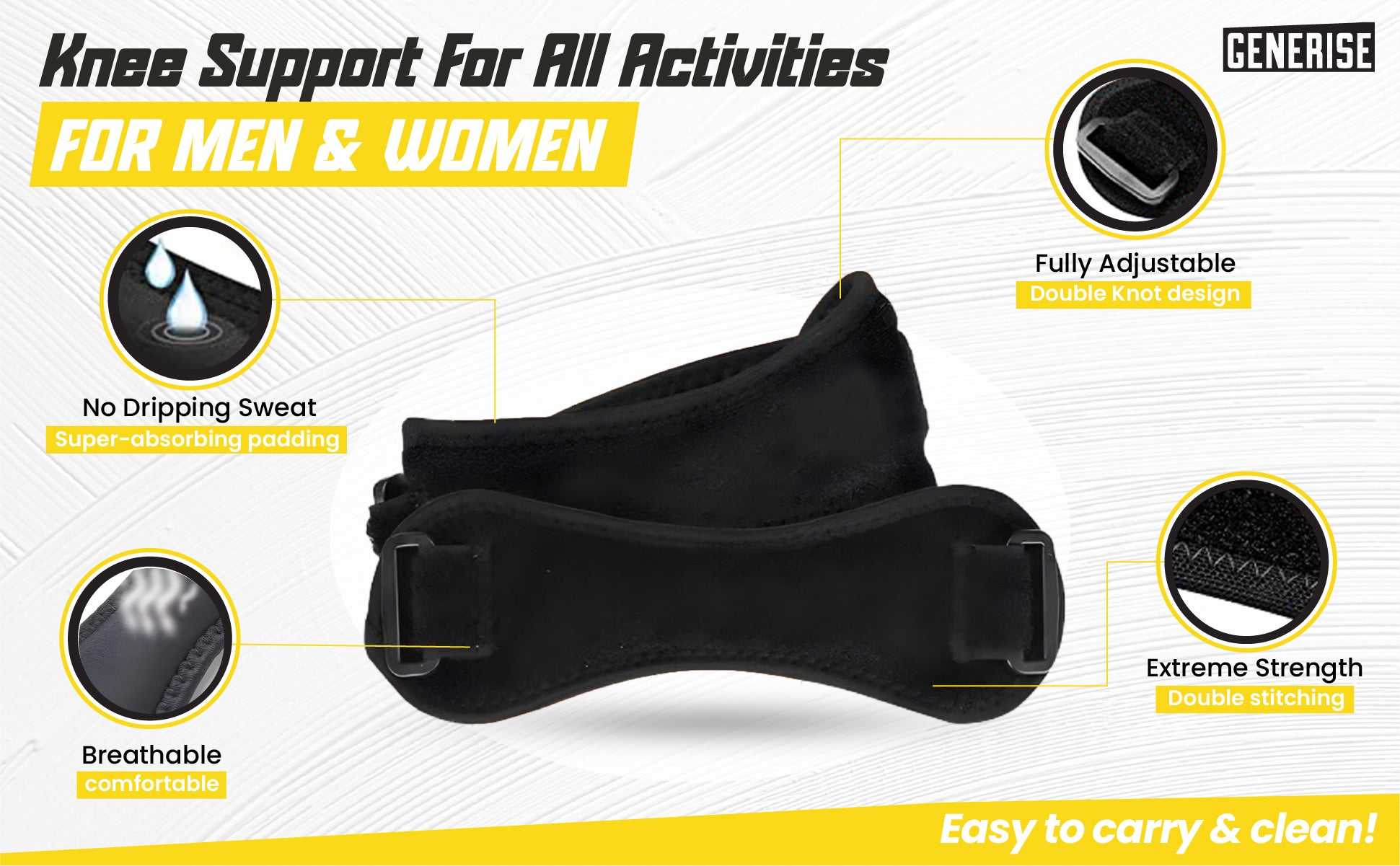 Patella Adjustable Velcro Knee Strap