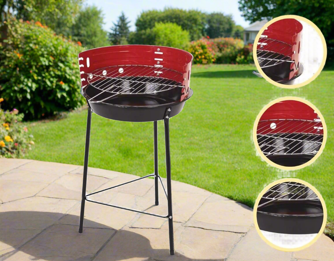 Generise Portable Round Chargrill BBQ Grill Set