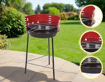Generise Portable Round Chargrill BBQ Grill Set