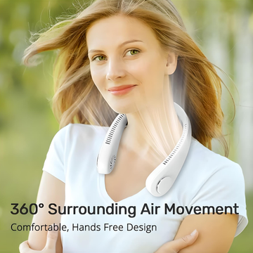 Generise Bladeless Neck Fans - 3 Speed, Foldable - 3 Colours