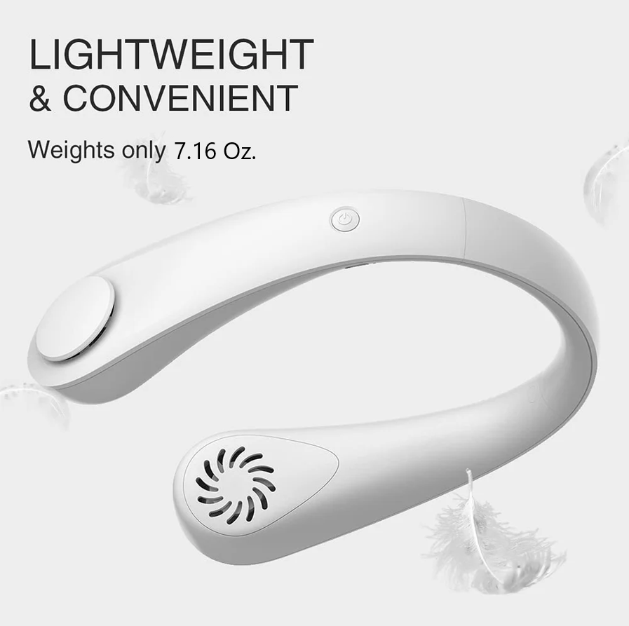 Generise Bladeless Neck Fans - 3 Speed, Foldable - 3 Colours