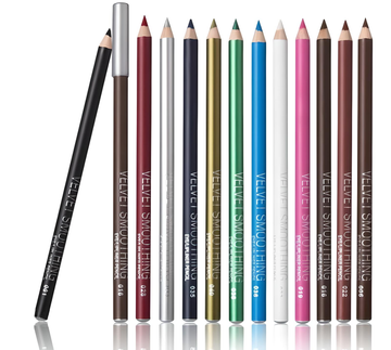 Glamza 12-Piece 2-in-1 Velvet Smoothing Lip Liner and Eyeliner Pencils - Delivery Available