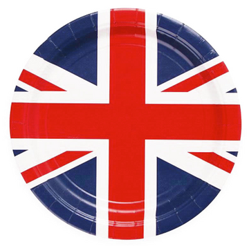 Union Jack Paper Plates 22.5cm Pack of 10