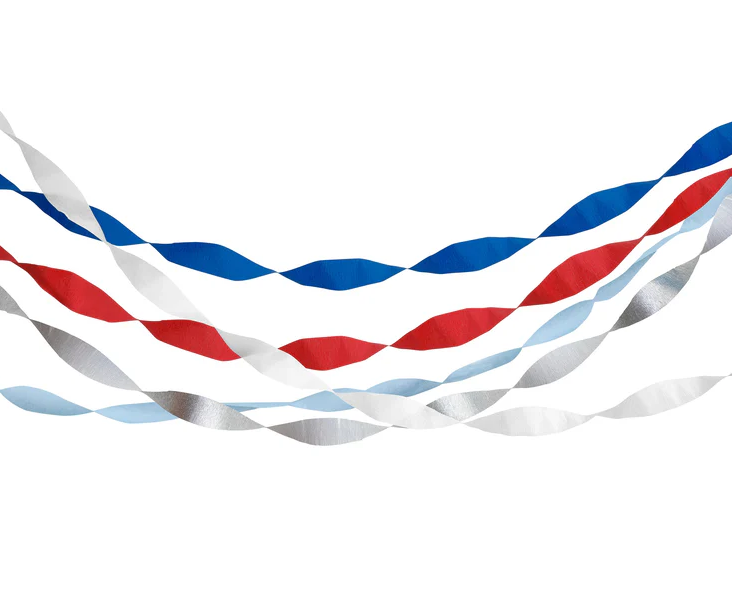 British Patriot BBQ Party Streamers – 3 Pack – Vibrant & Festive