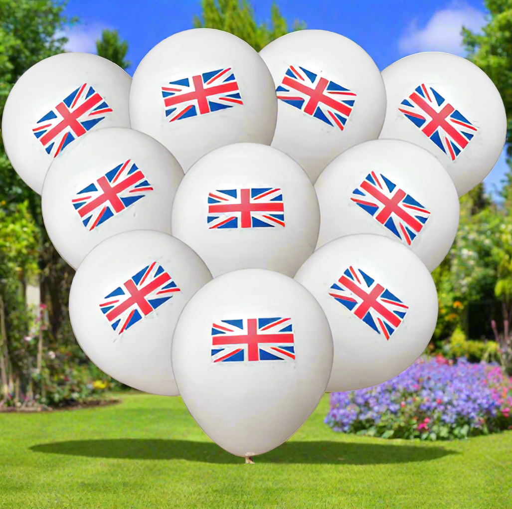 British Flag Balloons 10 Pack