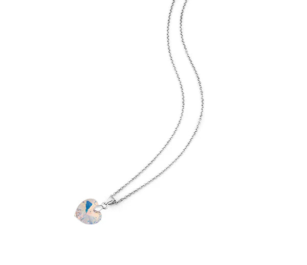 Diamond Style London - Large Heart Pendant, Clear Necklace (AB) (Item code: Hea0606)