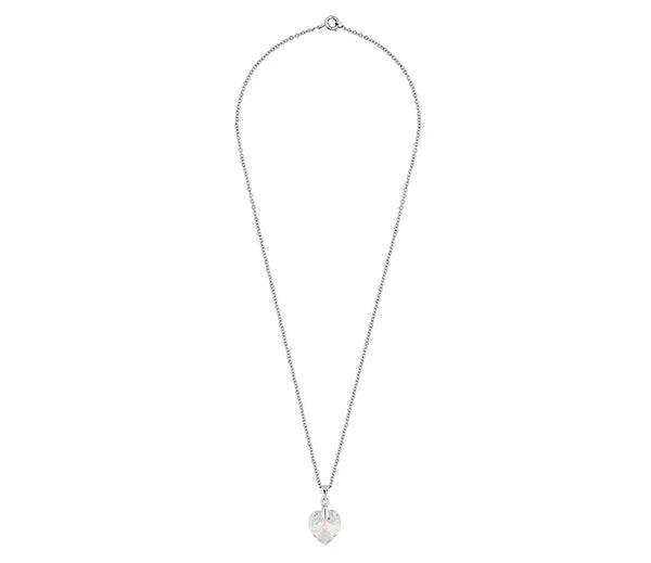Diamond Style London - Large Heart Pendant, Clear Necklace (AB) (Item code: Hea0606)