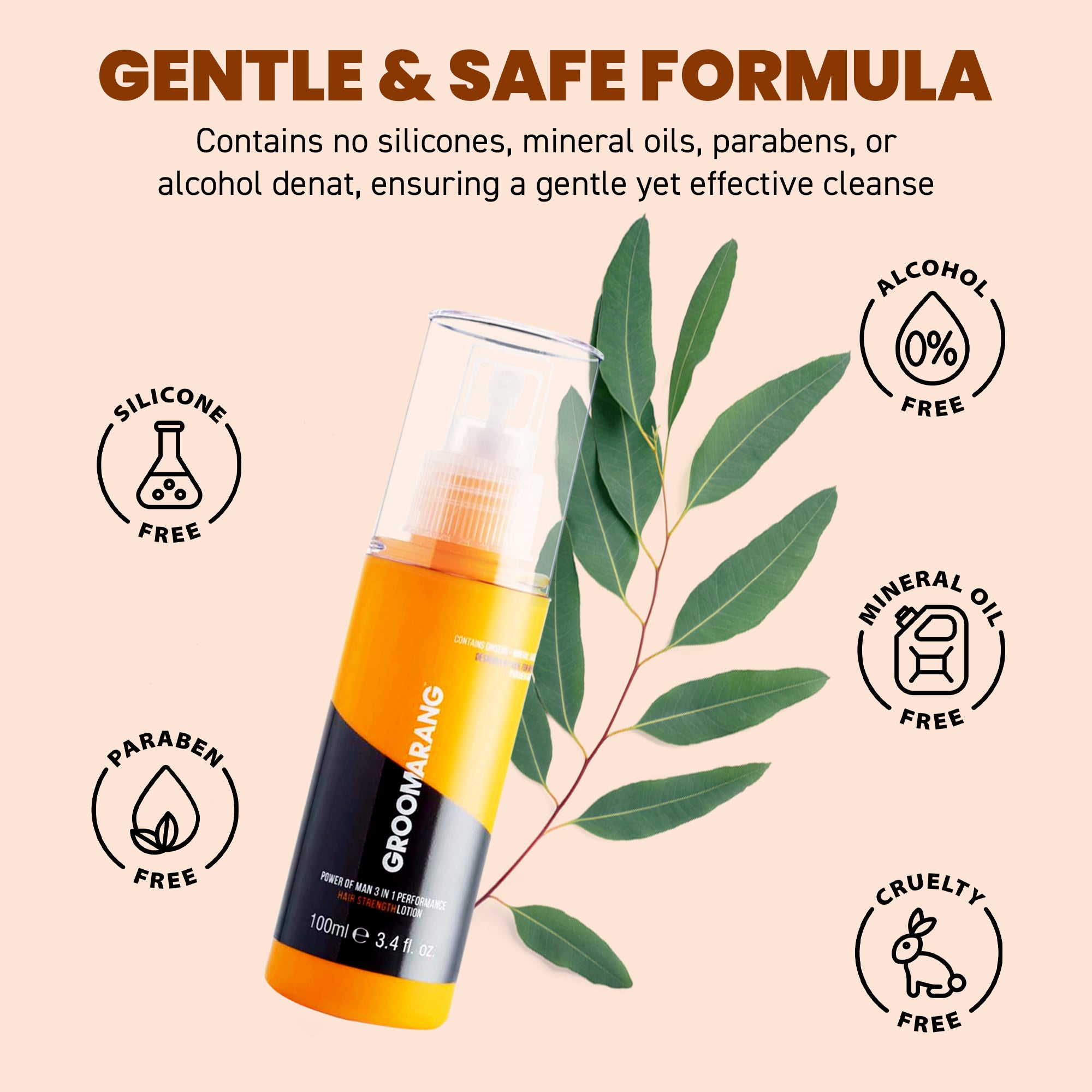 Groomarang Power of Man 3 in 1 Performance 'Hair Loss Prevention Lotion' 100ml…