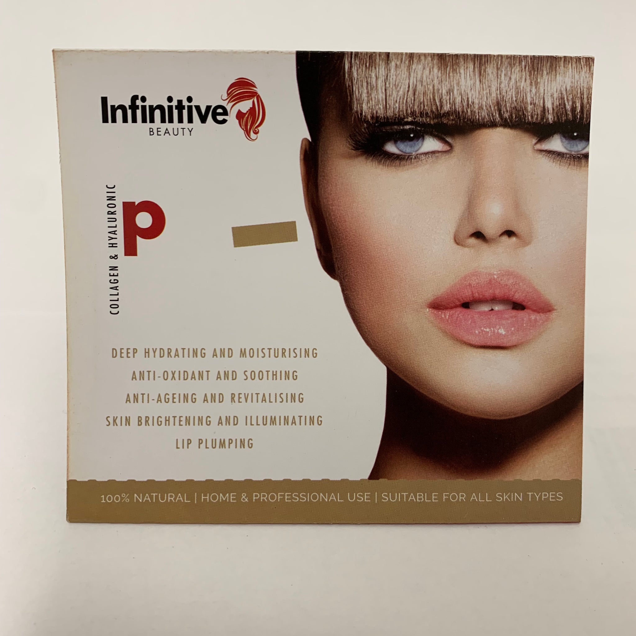 Infinitive Beauty Gold Collagen Lip Mask Packaging Sleeve