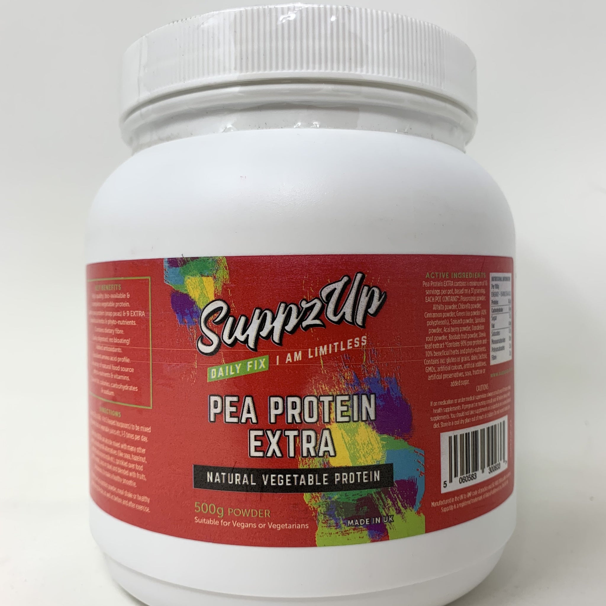 SUPPZUP Pea Proetein Extra 500g - Vegan & Vegetarian Friendly!!