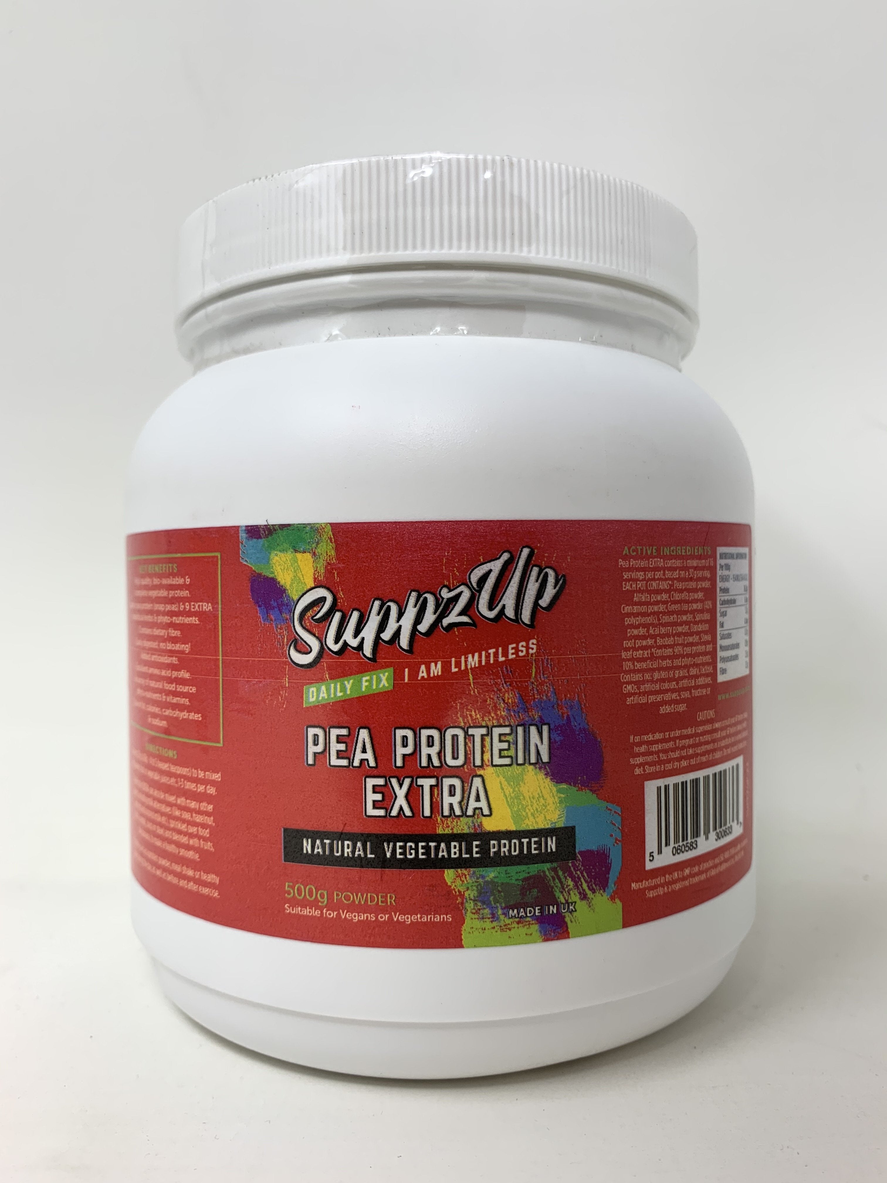 SUPPZUP Pea Proetein Extra 500g - Vegan & Vegetarian Friendly!!