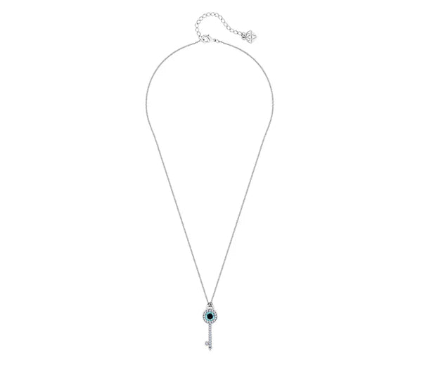 Diamond Style London - Key Pendant with Blue Crystals Necklaces - 2 Types