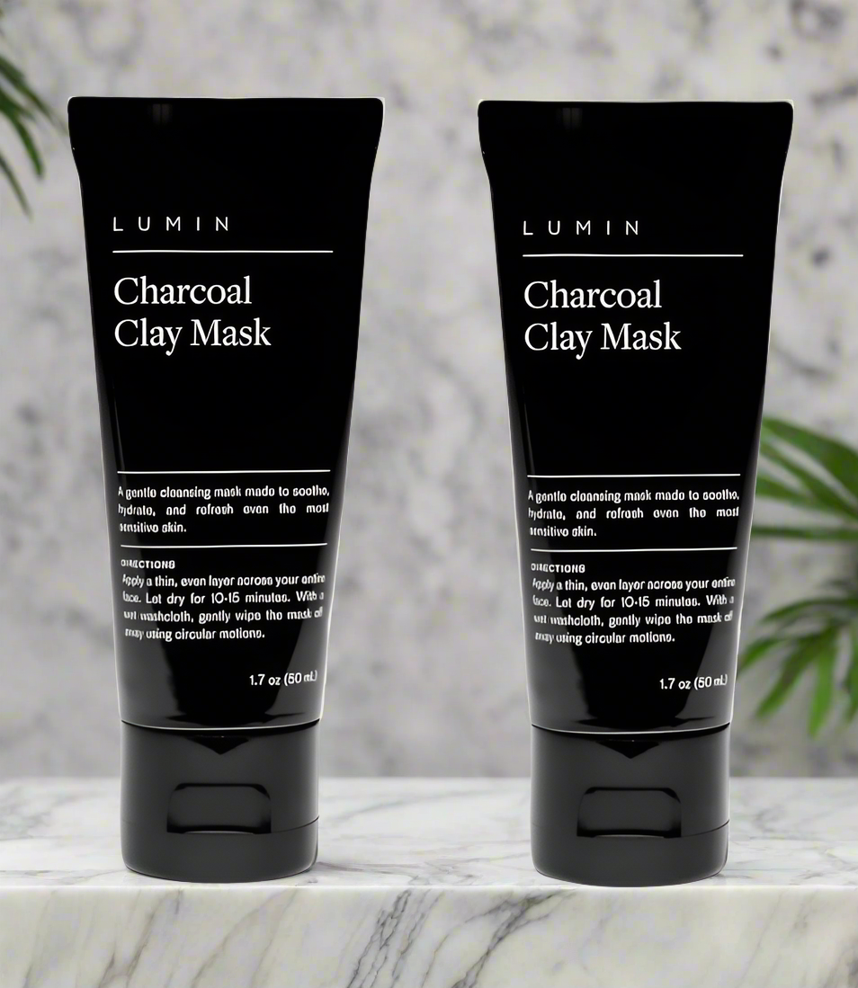 Lumin Skincare Charcoal Clay Mask 50ml Tubes