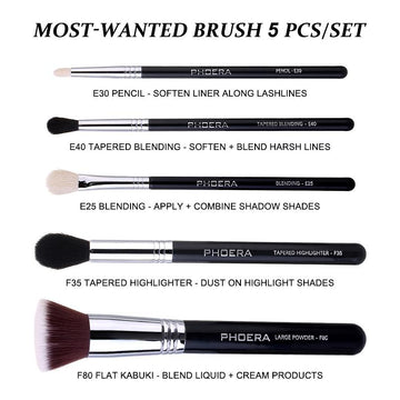 Phoera Most Wanted Brush 5pcs Set