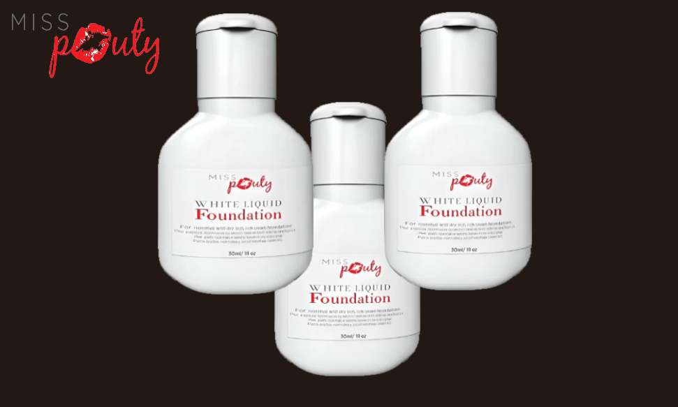 Miss Pouty White Liquid Foundation – Perfect for Everyday Wear & Creative Looks with Delivery