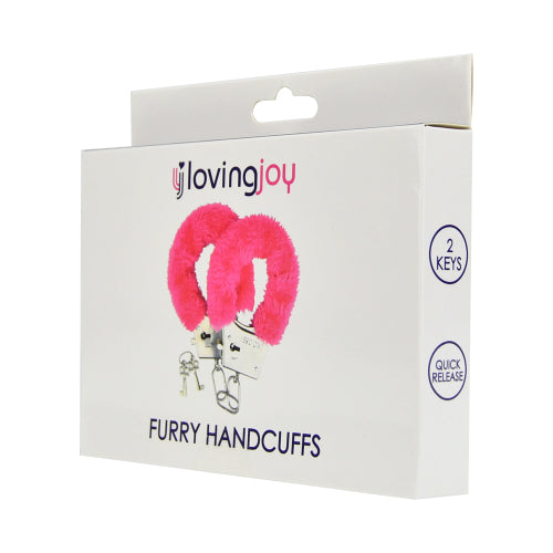 Generise Loving Joy Furry Handcuffs Pink