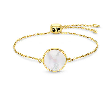 Diamond Style London - Pearl Clover Bracelet in Gold Plating