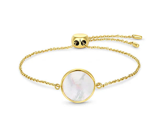 Diamond Style London - Pearl Clover Bracelet in Gold Plating