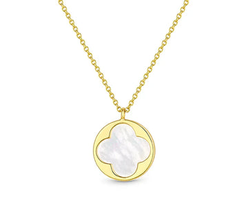 Diamond Style London - Pearl Clover Pendant in Gold plating Necklace
